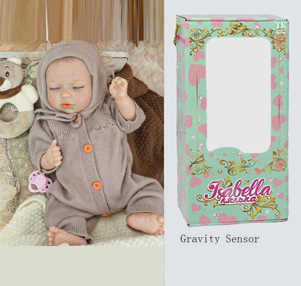 Пупс Real Born 42см на батарейках звук вініл тіло з пустушкою пляшечка памперс у коробці 44*22*13см QM24055 TK Group