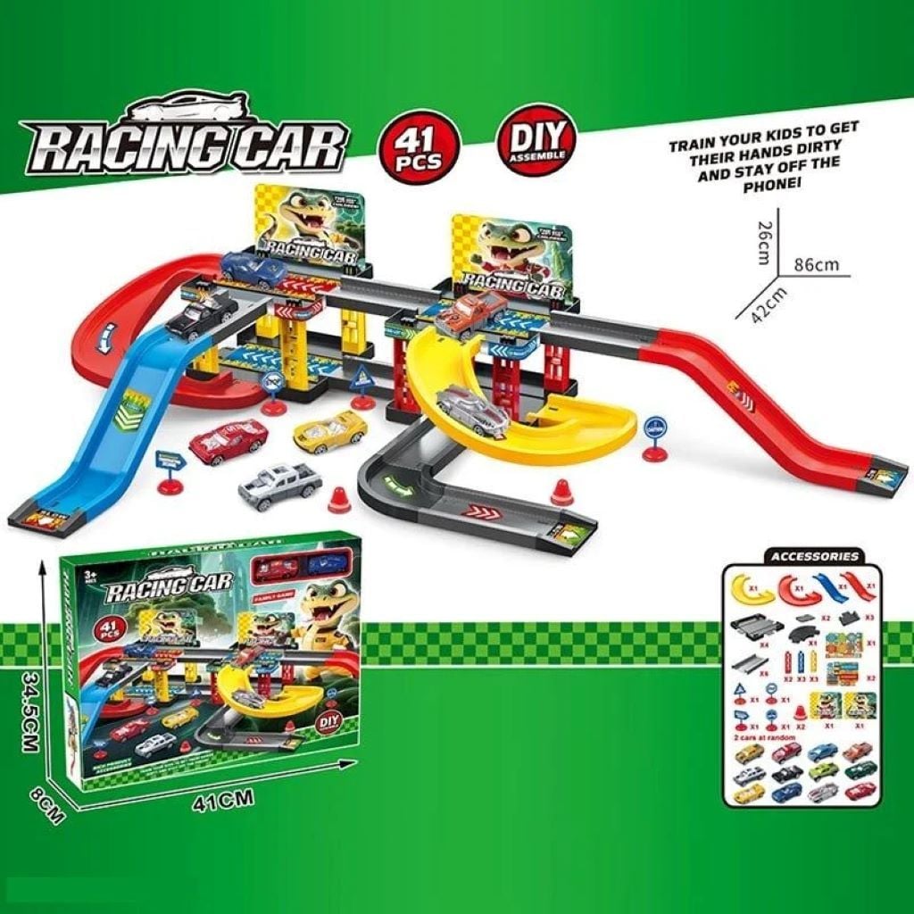 Трек 41д Racing Car 2 машинки в коробці 41*34*8см 6693-A4 Китай