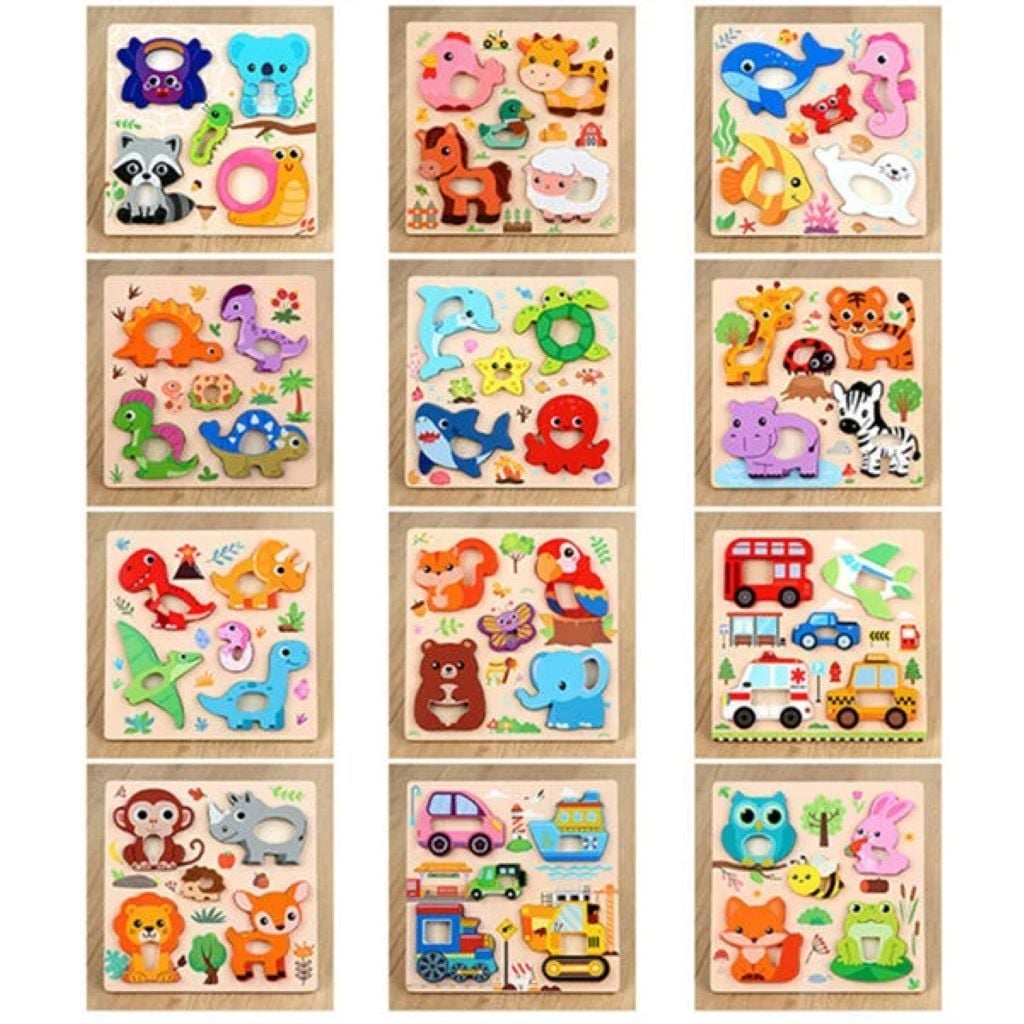 Дерево логіка Пазли вкладиши мікс видів у плівці 18*18см C75637 Китай