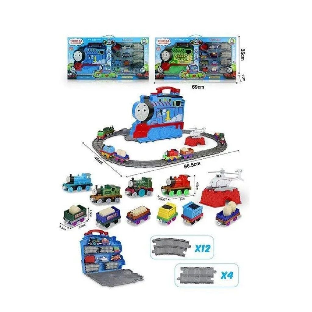 Залізниця з гаражем Thomas інерція в коробці 68,5*35,5*6,5см 899-33 Китай