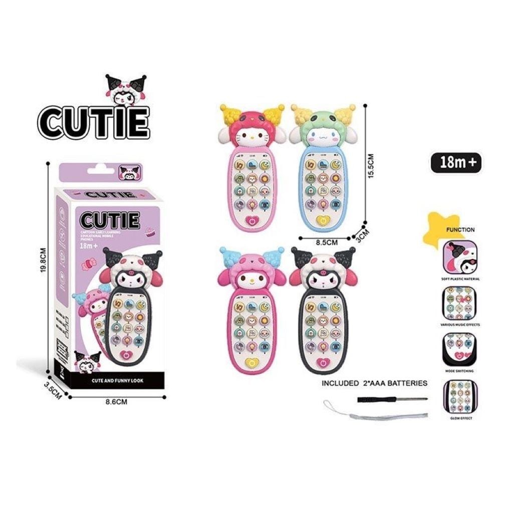 Телефон мобілка Cutie музична інтерактивна англ озвучка в коробці 19*8*3см EC666-2A2 Китай