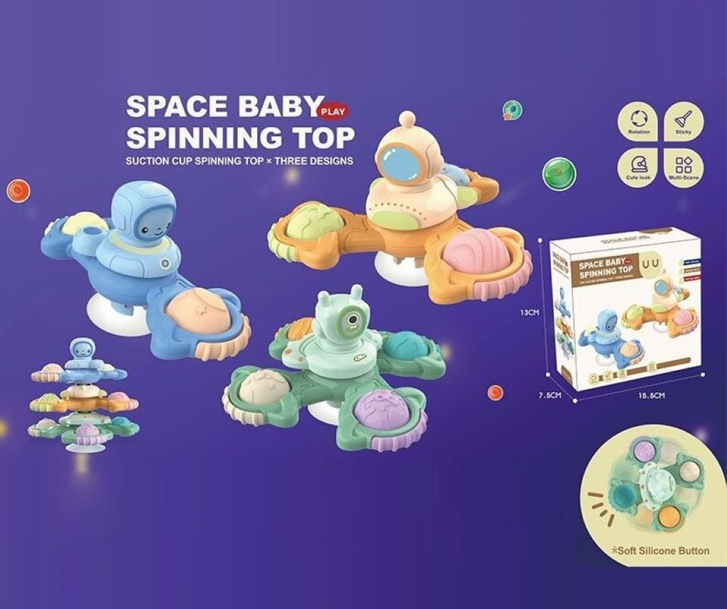 Брязкальце спінер набір 3шт на присосках Pjp it у коробці 15*13*7см SL686006 Китай