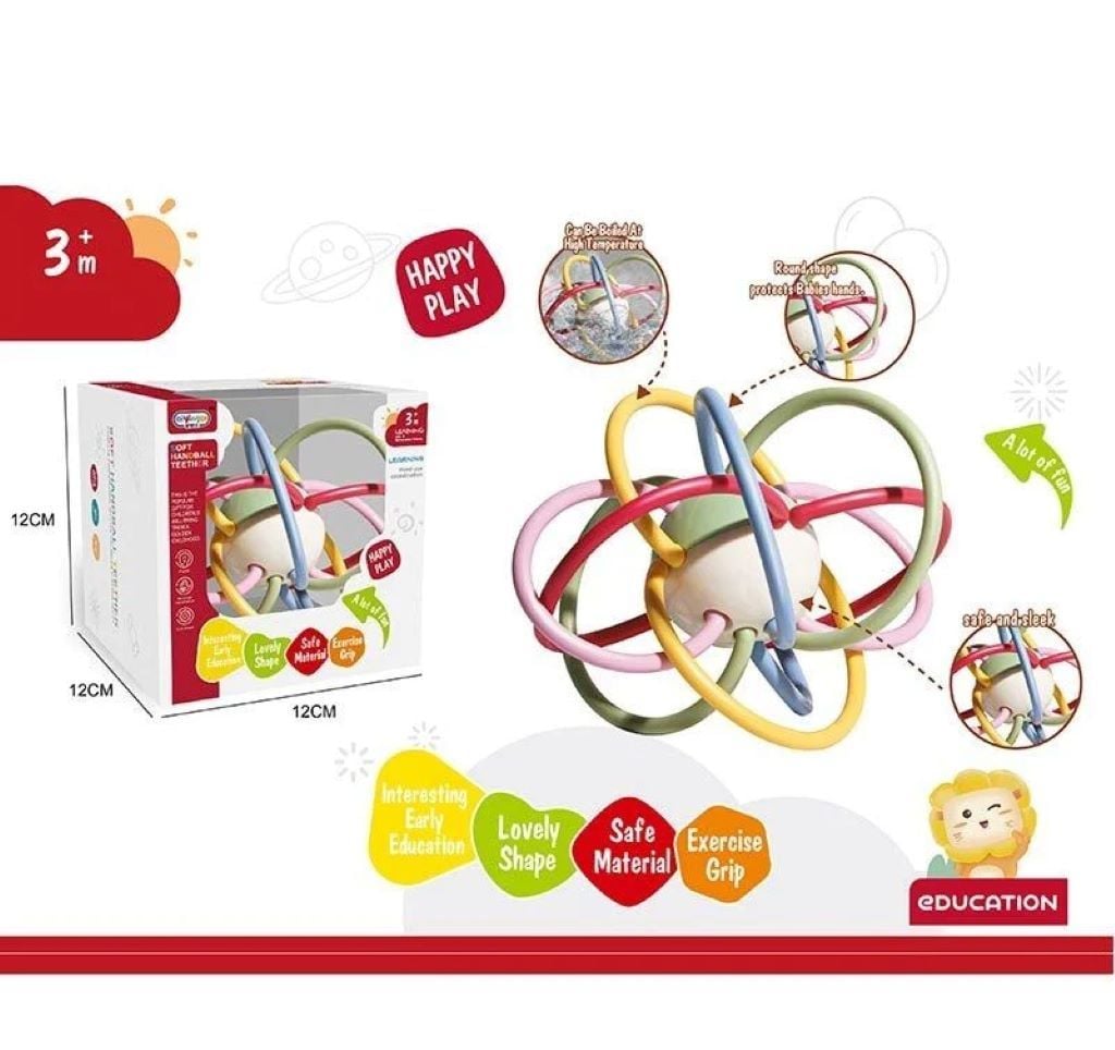 Брязкальце гумові елементи в коробці 12*12*12см 668-223 Aiyingle