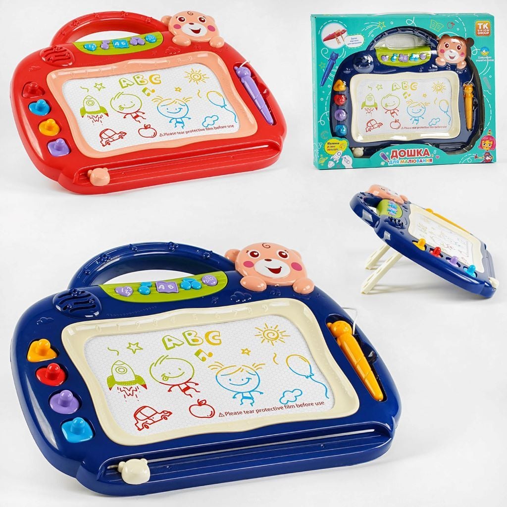 Дошка для малювання магнітна 2 кол музична укр озвучка в коробці 36*30*4см 71899 TK Group