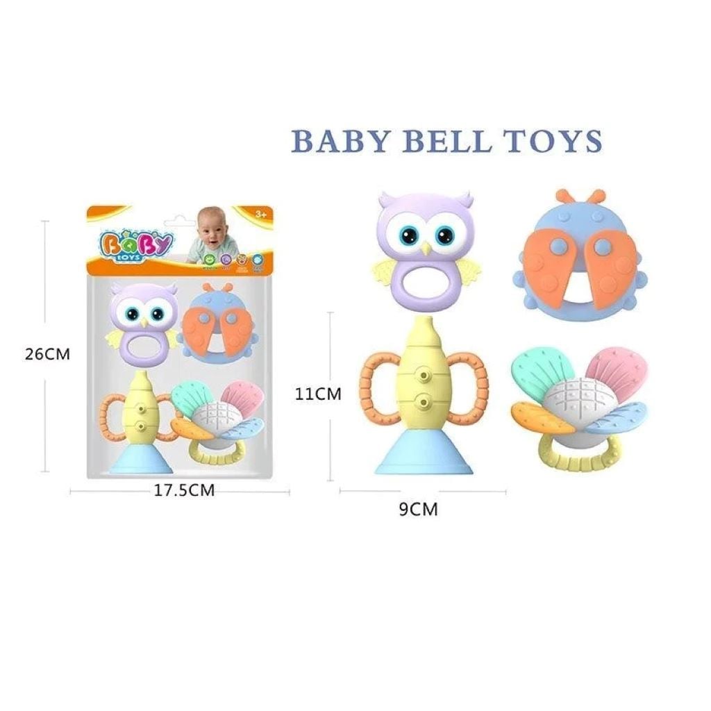 Брязкальця набір 4 шт прорізувач в пакеті 508-107 Baby toys