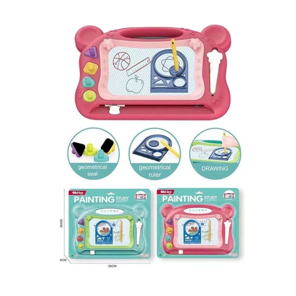 Дошка для малювання 17*11см 2 кольори магнітна штампи на листі 688-36 Китай