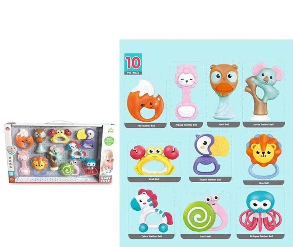 Брязкальця набір 10шт у коробці 35*25*7см SL84854 Китай