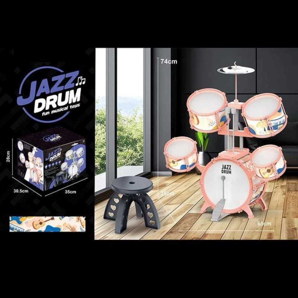 Барабанна установка 65*38*74см у коробці 31*29*35см мікс кольорів ZG3001-D Китай