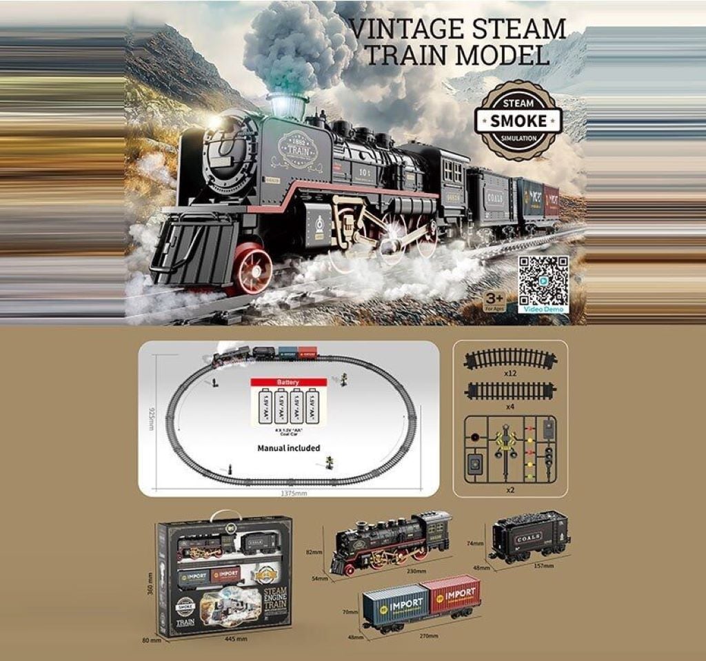 Залізниця 137см на батарейках у коробці 44*36*8см HS8019A Китай