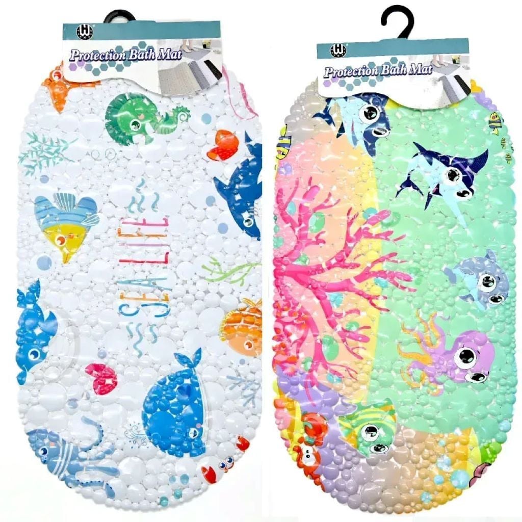 Килимок для ванної 64*34см 2види протиковзна гумова поверхня присоски    C75987 Китай