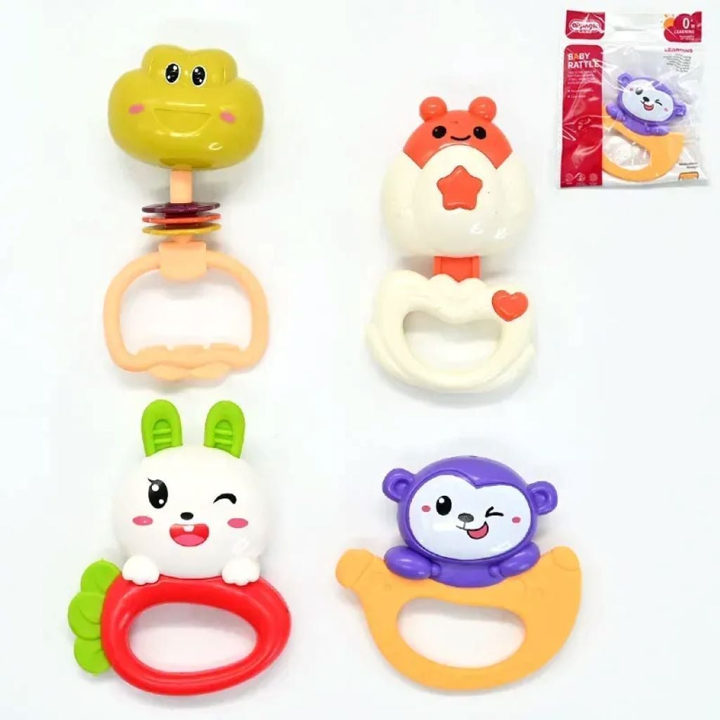 Брязкальце 3 види тваринка в пакеті 668-61C Aiyingle