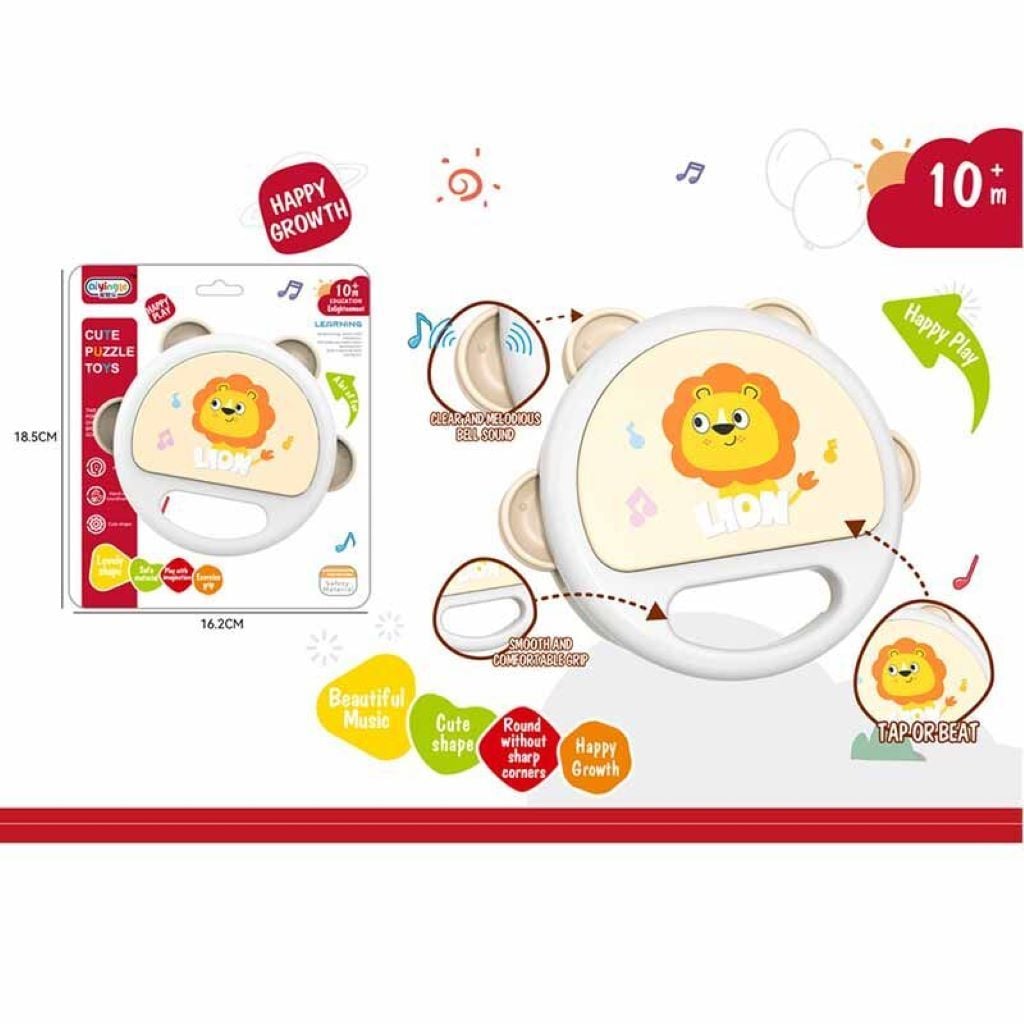 Брязкальце Бубен Lion на планшеті 18*16см 368-33 Aiyingle