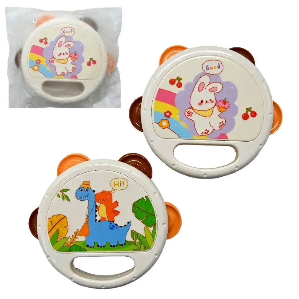 Брязкальце Бубон пластик 11см з малюнком мікс в пакеті 2510 Китай