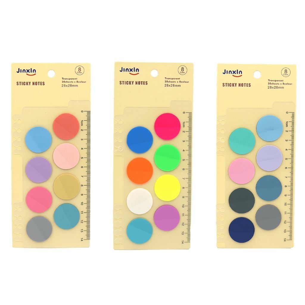 Стікери закладки 8шт*20аркушів Коло мікс кольорів P108 Josefotten