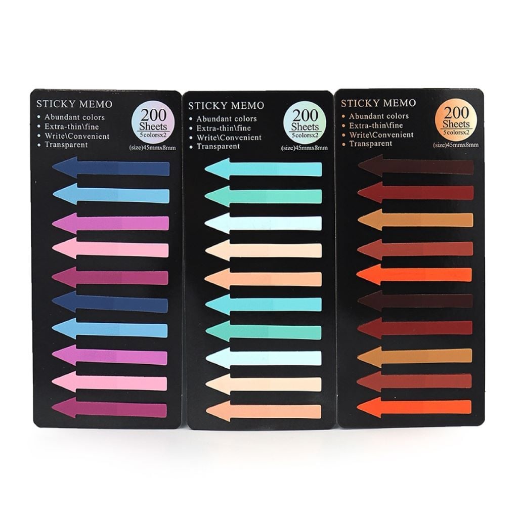 Стікери закладки 200шт Стрілка 8кол 45*8мм P86 Josefotten