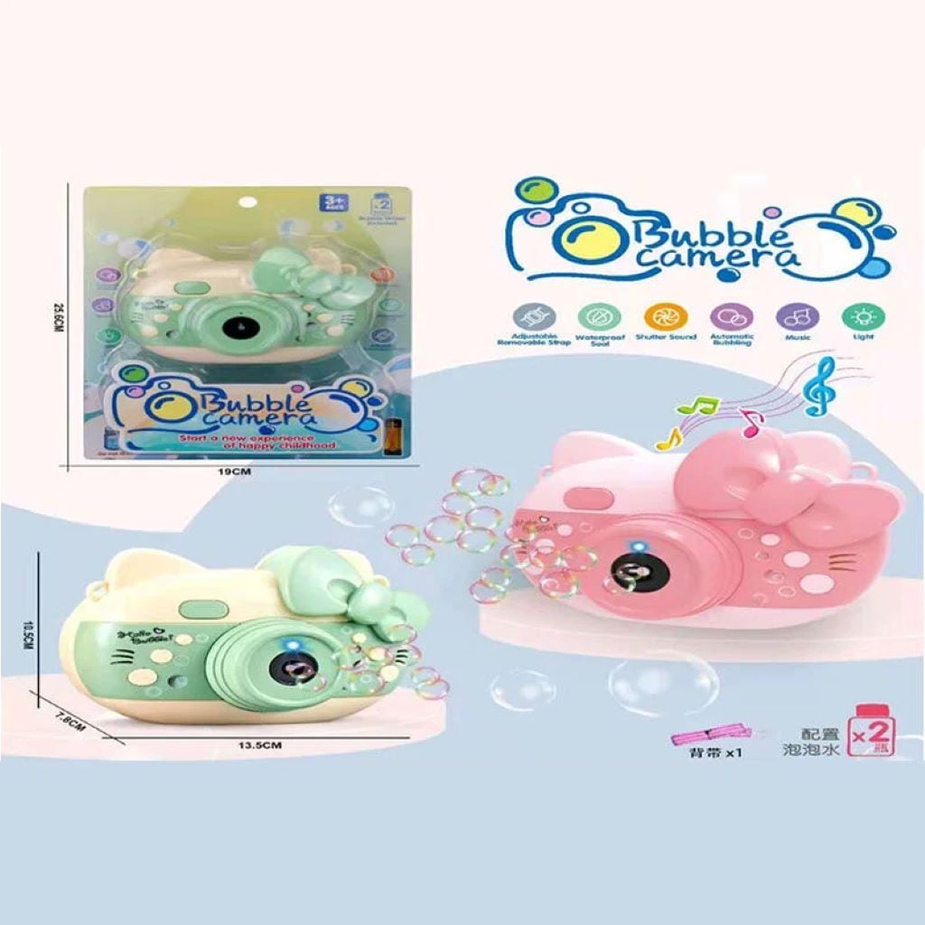 Мильні бульбашки Фотоапарат звук світло на батар 2 пляшечки з мильним розчином на планшеті 25*18см 76-3A Китай