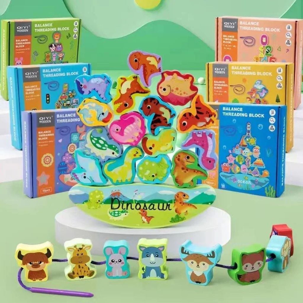 Дерево логіка гра баланс шнурівка в коробці 2в1 C65097 Китай