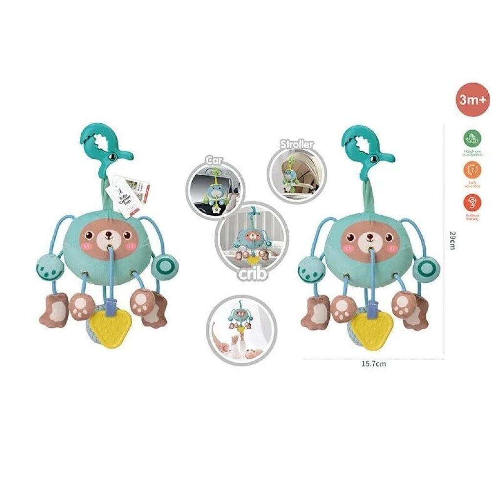 Брязкальце м'яке підвіска 29см прорізувач пискавка в пакеті HL33-26 Китай