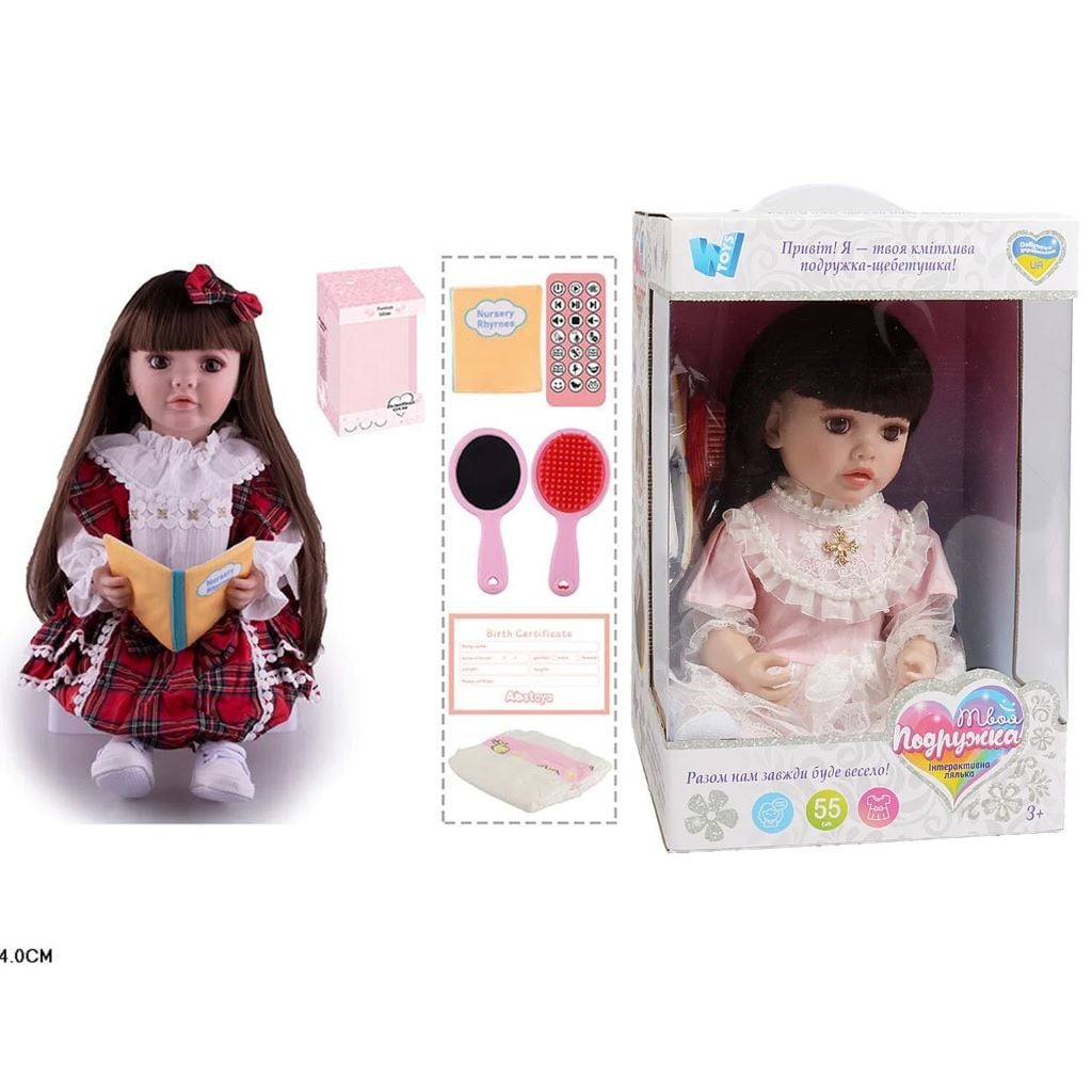 Лялька інтерактивна 55см Твоя подружка з аксесуарами укр озвучка на бат у коробці 43*28*27см TK2156-29 W Toys