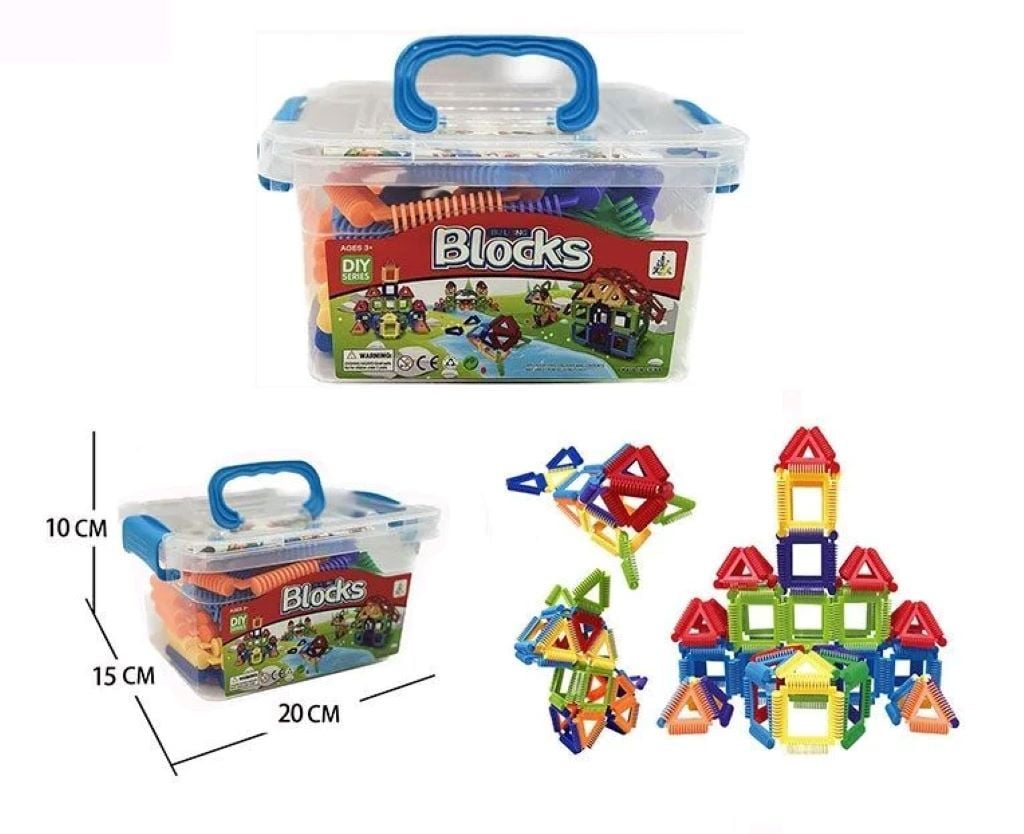 Конструкор блочний 96/2дет зі щіточками в боксі 20*15*10,5см 9905F Китай