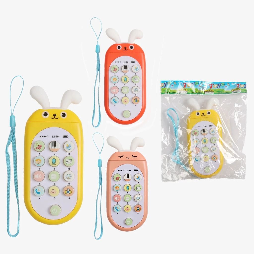Телефон Зайченя світло звук на батарейках 15,5*6,5*2см в пакеті 3939-152 TK Group