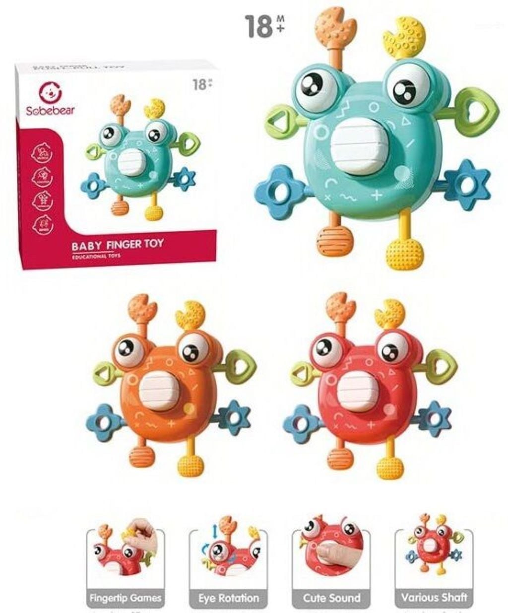 Брязкальце тріскачка Краб у коробці YL1022-55 Китай