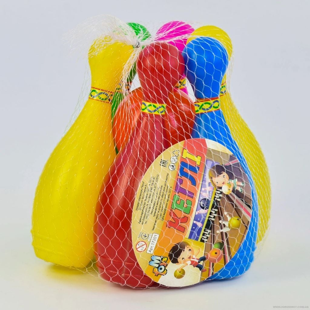 Кеглі малі 6шт куля у сітці 17201 Bamsic