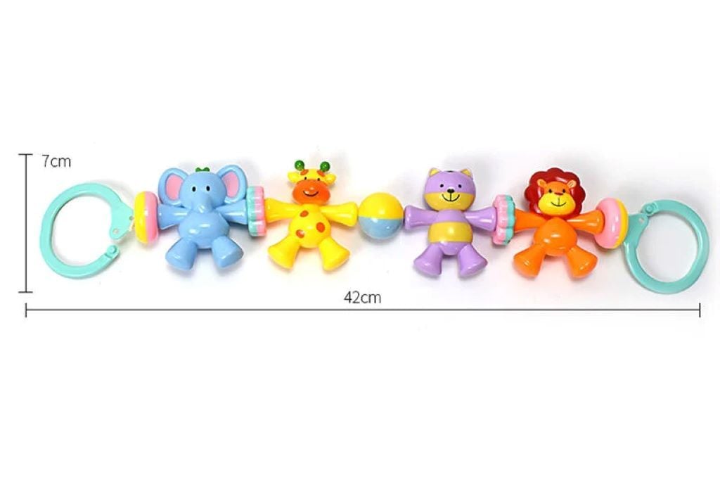 Брязкальце на візочок Звірята 4шт в пакеті Y-25A Китай