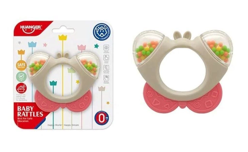 Брязкальце в ручку Метелик на листі 15*13см HE0103C HUANGER