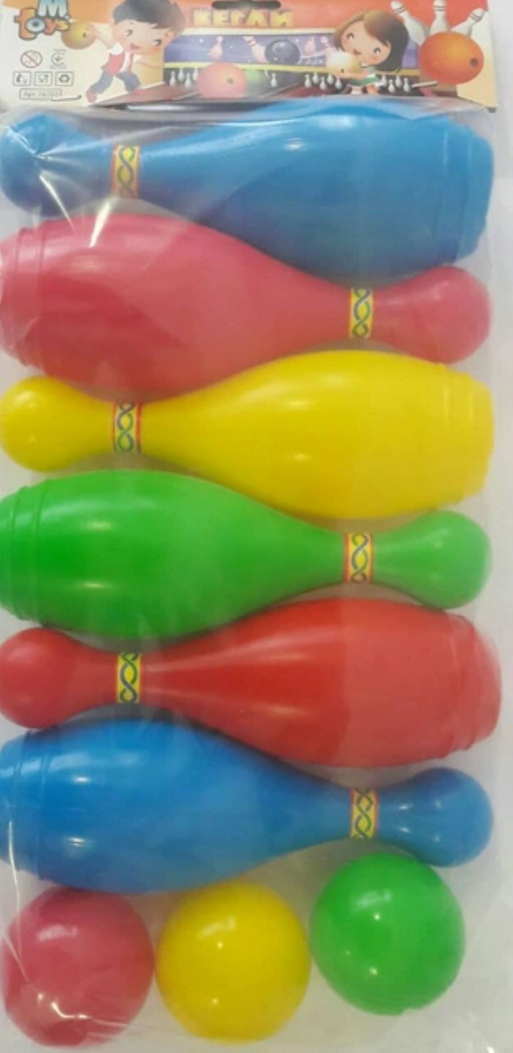 Кеглі 6шт малі 3 кулі у пакеті 16200 mtoys мирза