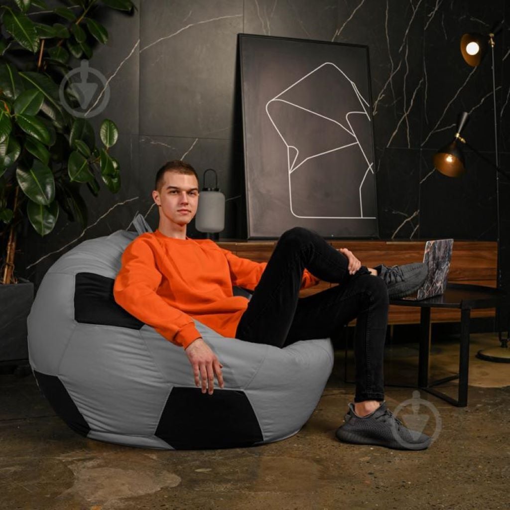 Крісло мішок 80см м'яч футбольний без внутрішнього чохла наповнювач кульки пінопластові 9995689 арт пуф