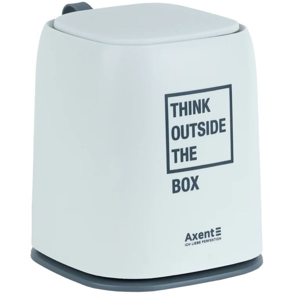 Настільний контейнер для сміття механічний білий пластик 2133-21-A Axent