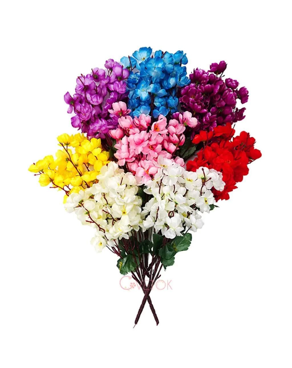 Букет штучні квіти Сакура 5 гілочок 53см мікс кол 1-23 Китай