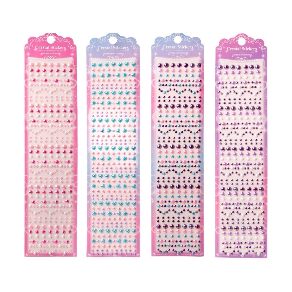 Наліпки пластикові Камінці дрібні мікс видів на листі 28*7см AH-1009 Китай