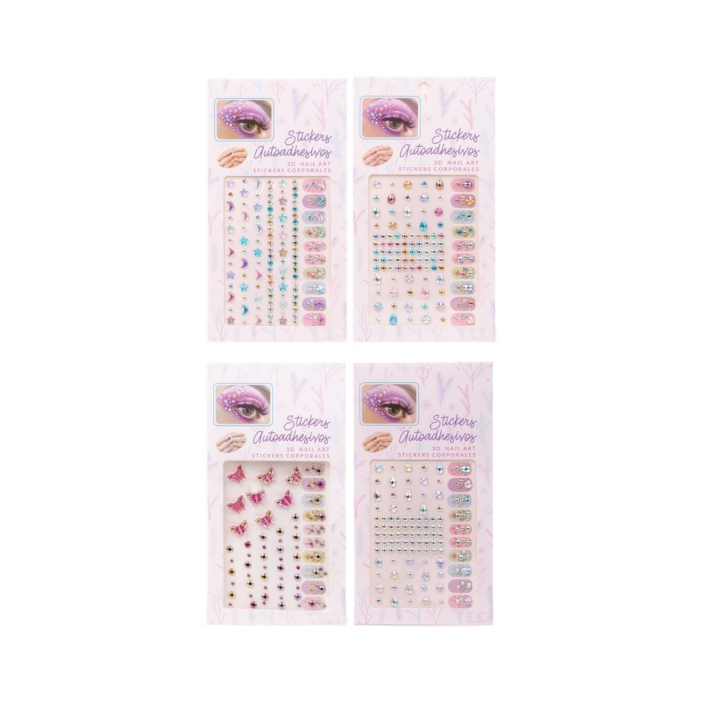 Наліпки стрази мікс видів на листі 17,5*10см 1-45 Китай