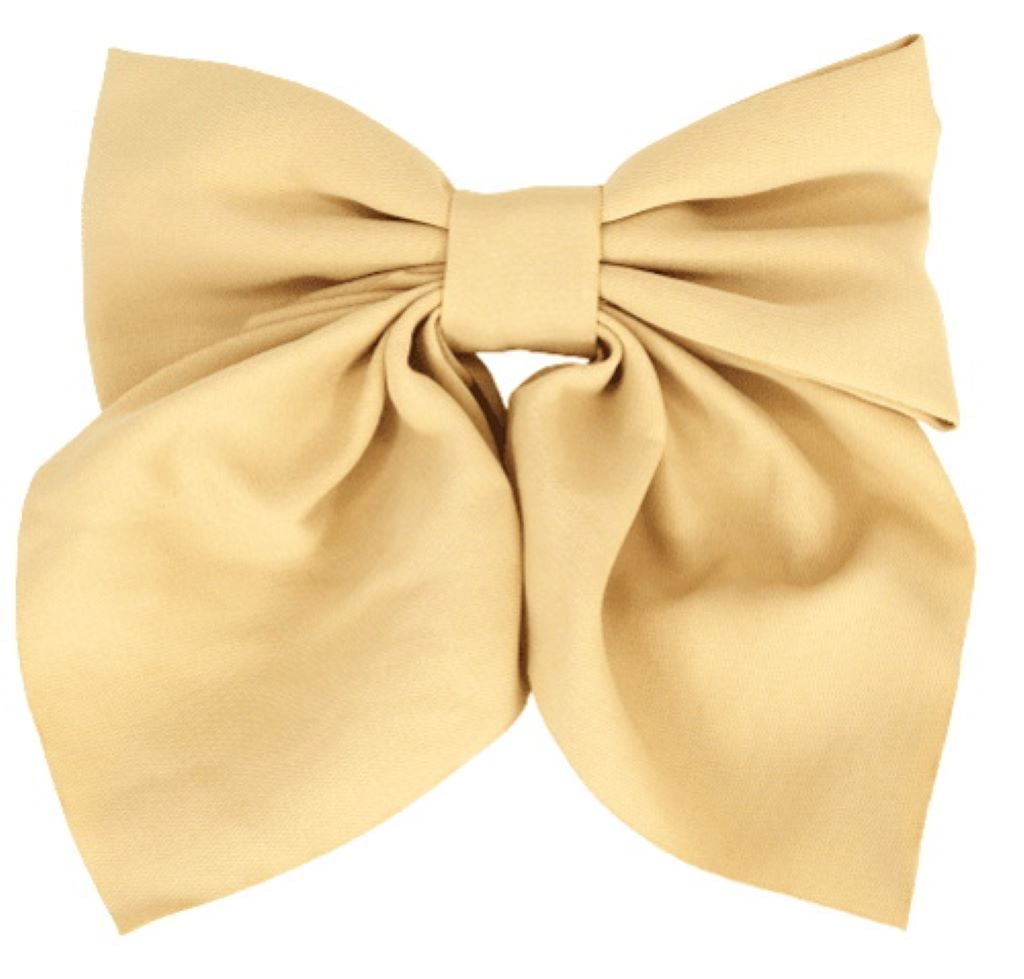 Заколка зачіпка автомат для волося Бантик бежевий 0900-192-5 Китай