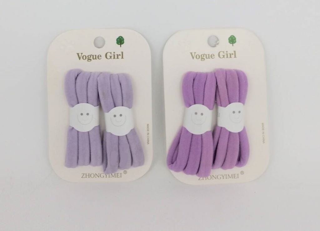 Гумка для волосся набір 6шт на планшеті мікс кольорів WW02398 Vogue Girl