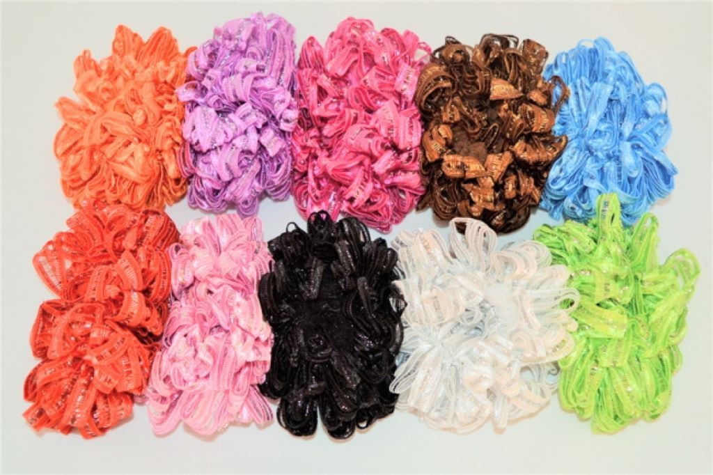 Гумка для волосся з люрексом 9см мікс кольорів 0108-044 Китай