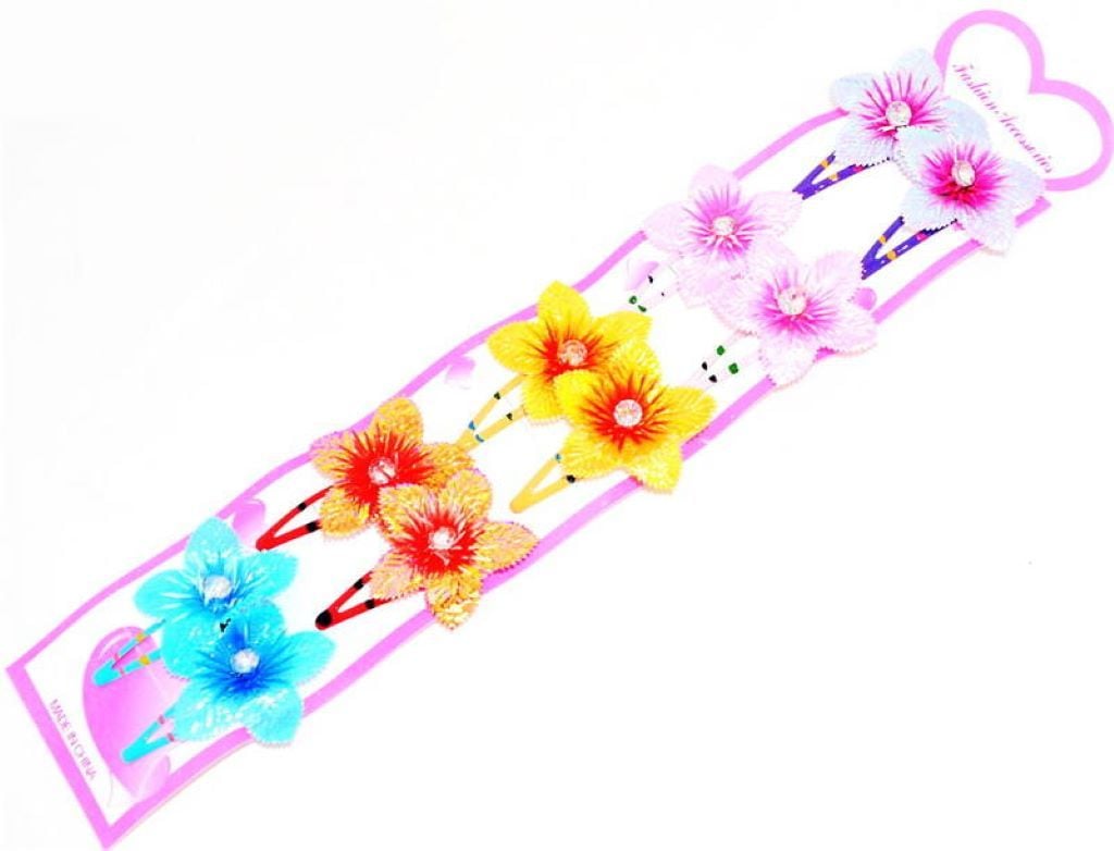 Заколка для волосся хлопалка пара Квітка блискуча 0109-123 Китай