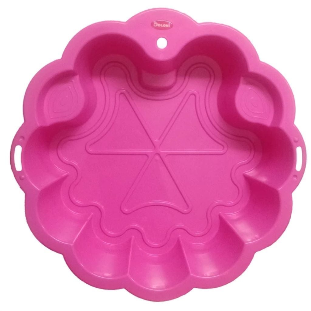 Пісочниця-басейн Квітка 76*76*20см з отвором для парасольки рожева 01234/04 doloni