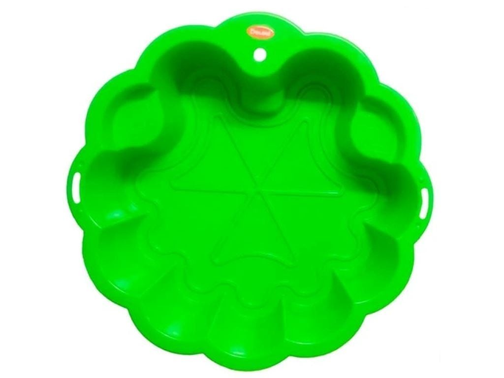 Пісочниця-басейн Квітка 76*76*20см з отвором для парасольки зелена 01234/05 doloni