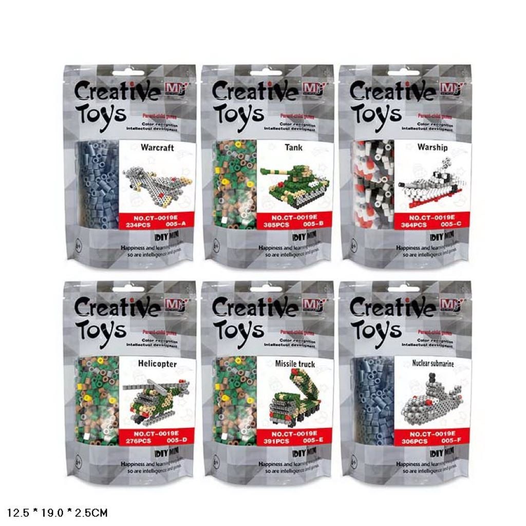 Термомозаїка тривимірна Військова техніка 6видів  в пакеті 19*12,5см CT-0019E Китай