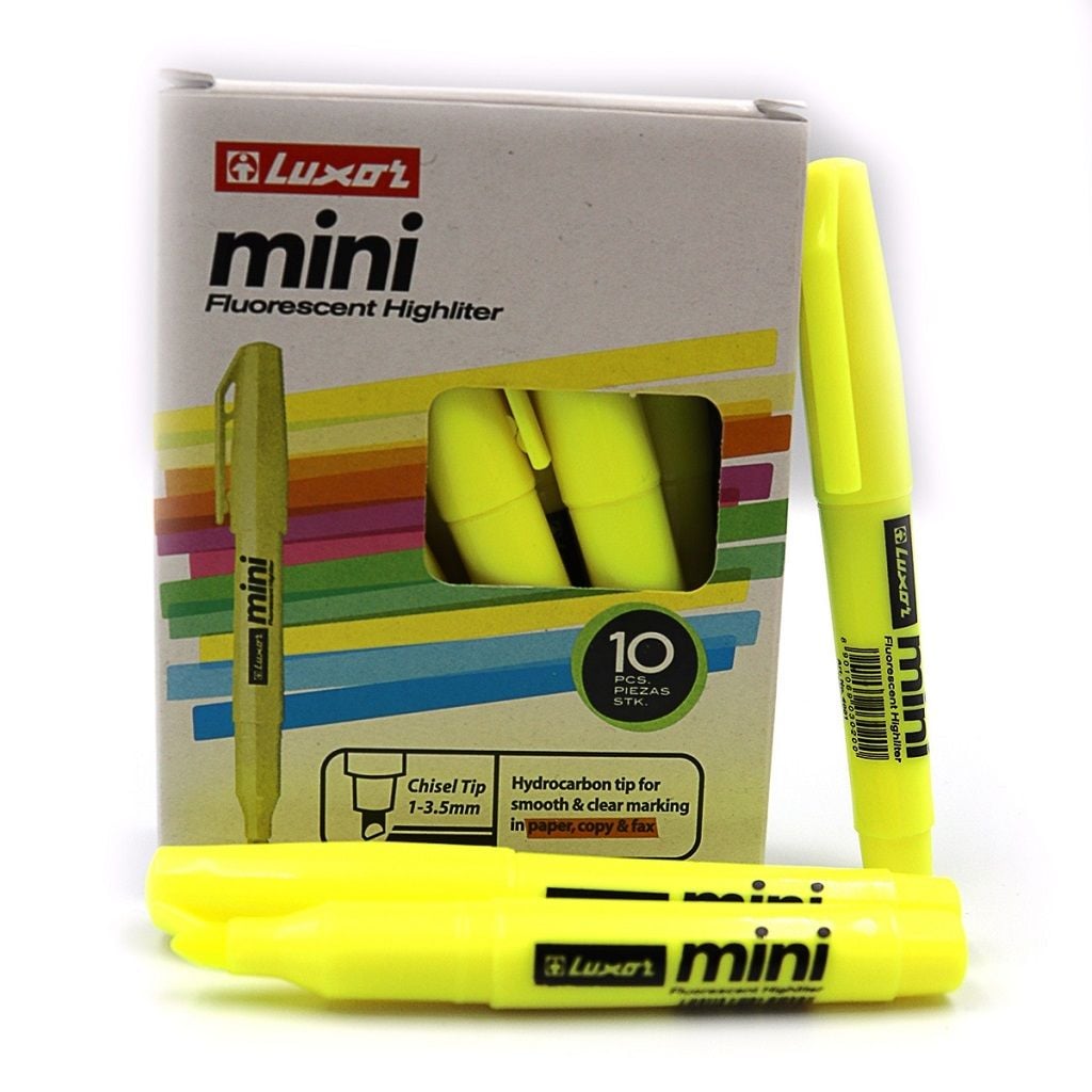 Текстовиділяч 1-3.5мм mini жовтий 4001 Luxor