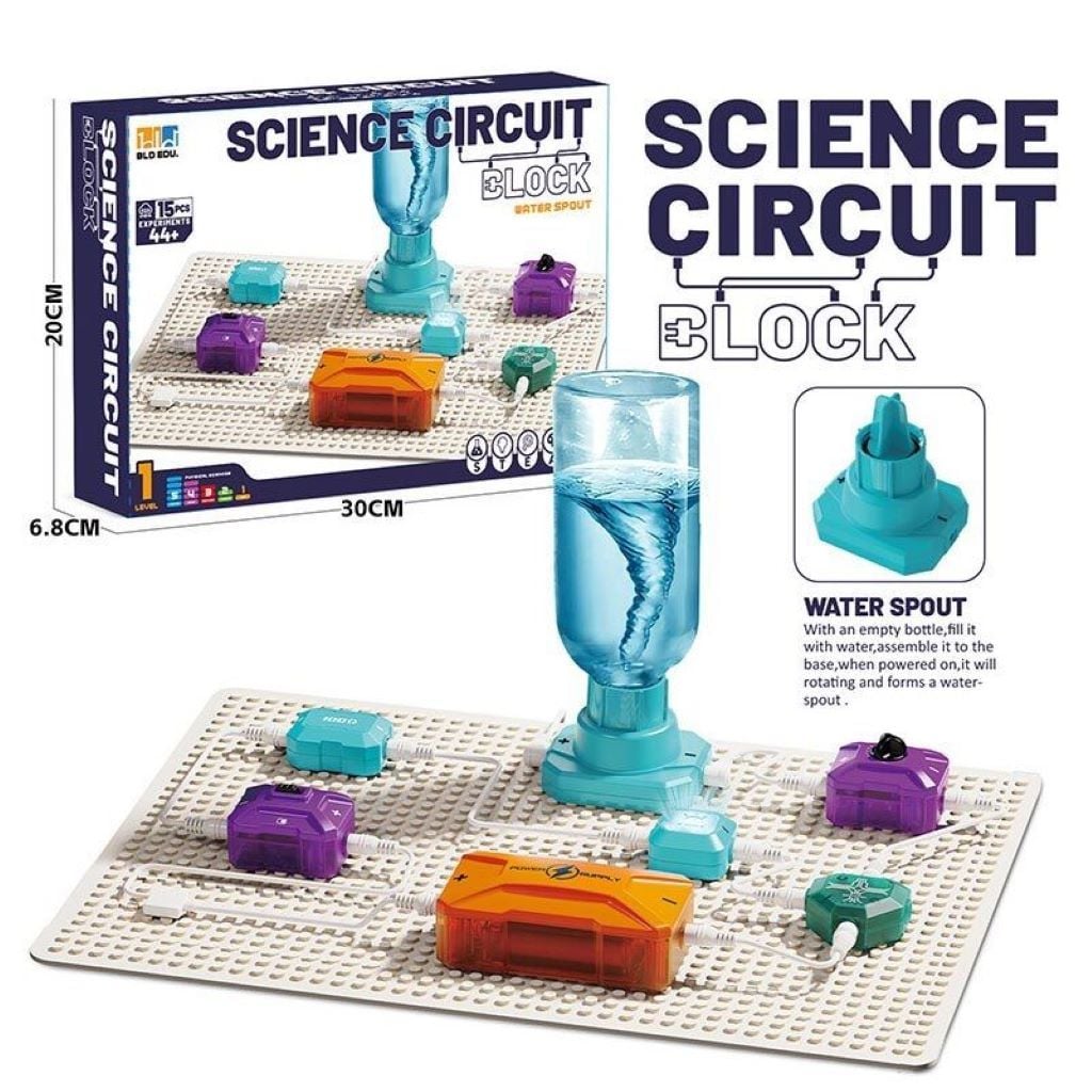 Конструктор електронний 15ел світло запускач на батарейках експерименти у коробці 29*20*7см D1010 Китай