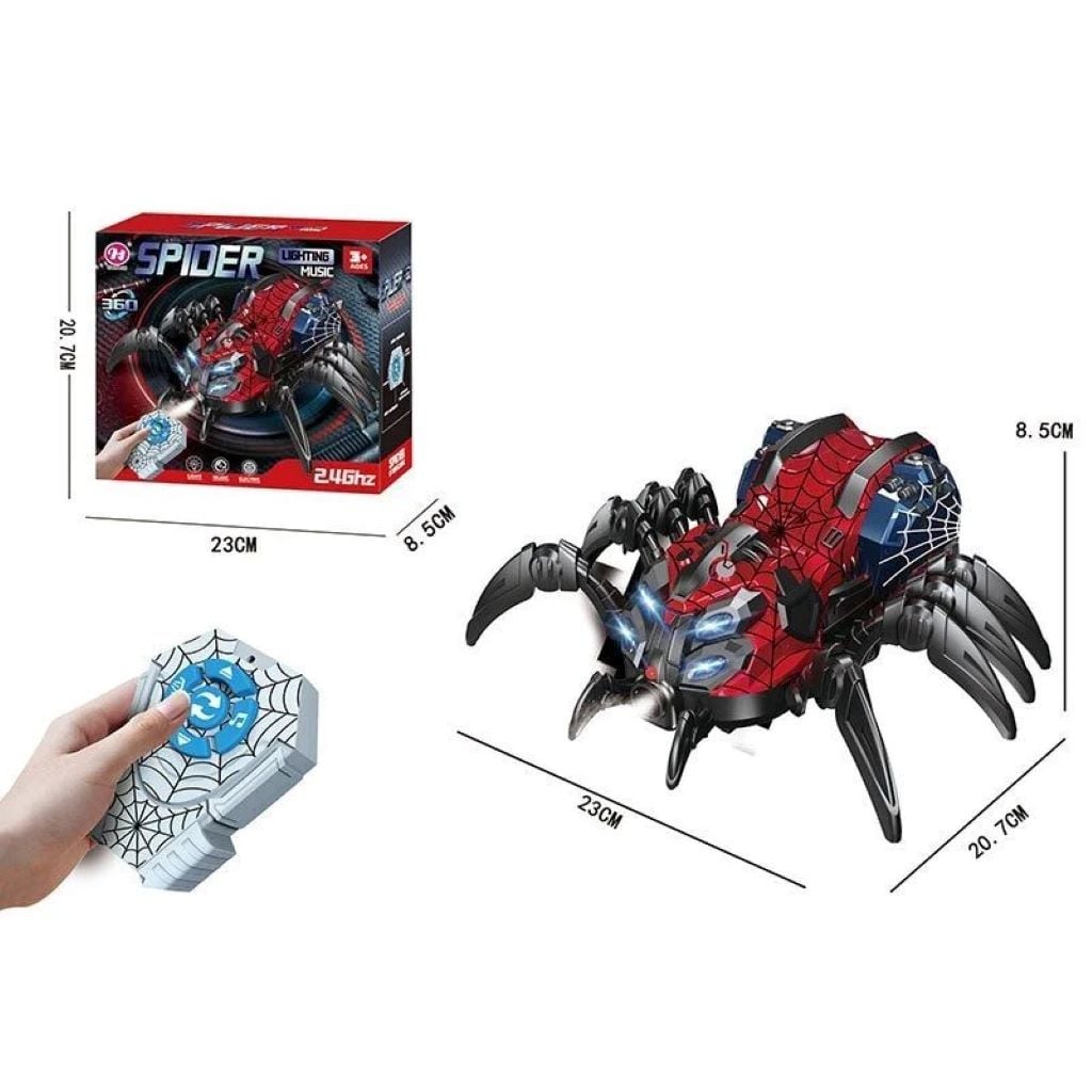 Павук 23*21*9см на батарейках звук світло пар пульт 2,4HZ в коробці HJ918YZ Китай