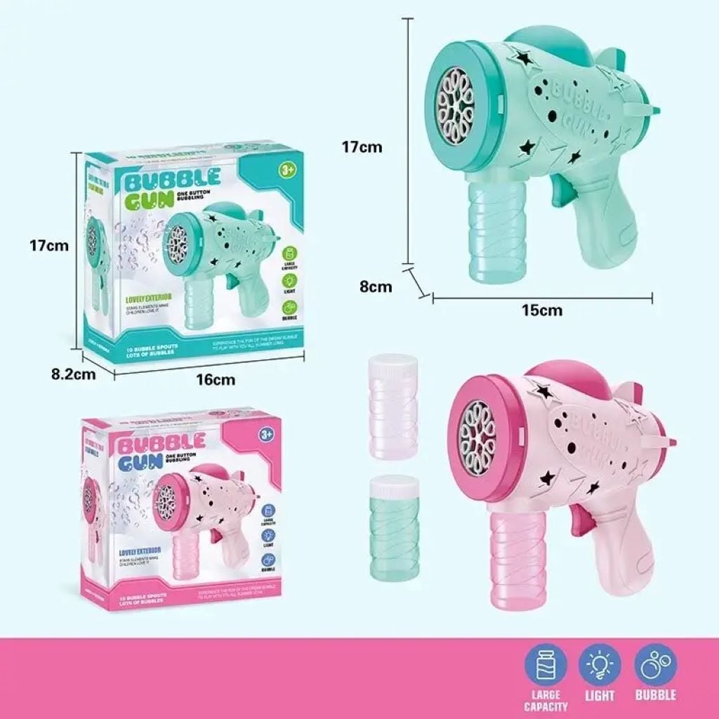 Мильні бульбашки пістолет 17*15*8см на батар коробка 500 Китай