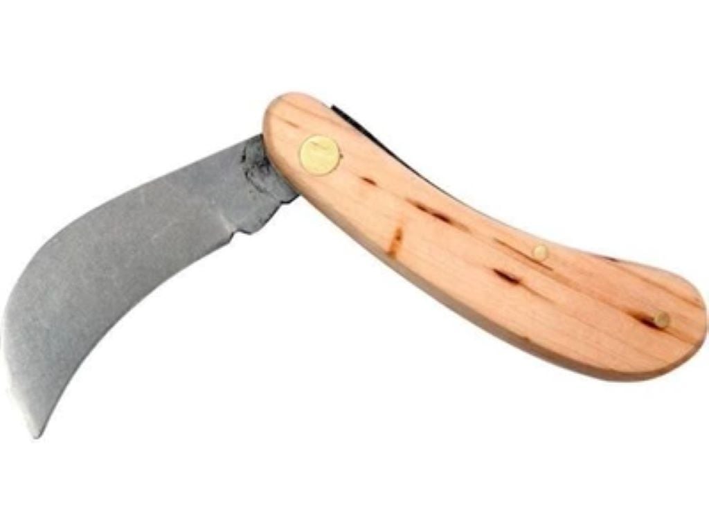 Ніж садовий складний з дерев'яною ручкою K-394 Vorel