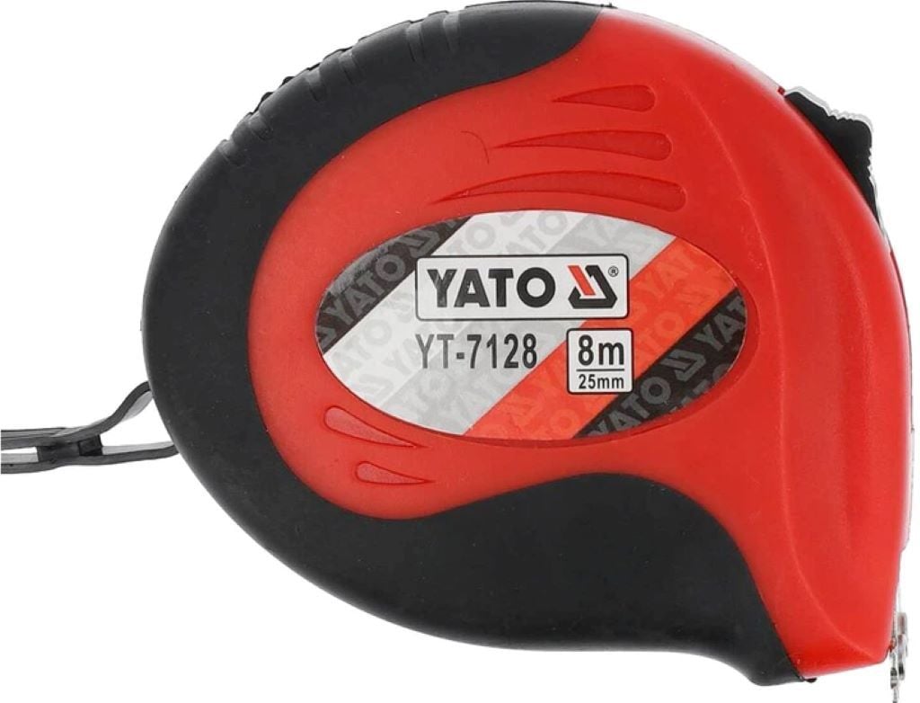 Рулетка 8м 25мм з магнітним наконечником та нейлоновим покриттям YT-7128 YATO