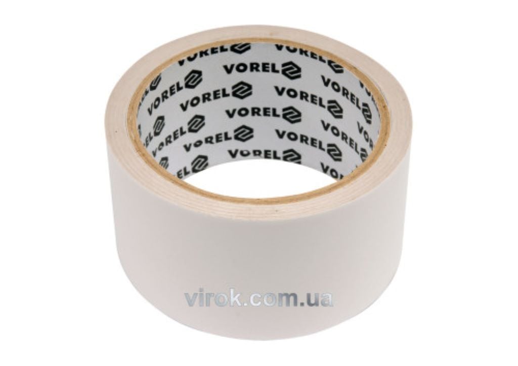 Скотч двосторонній 50мм*5м поліпропеленовий білий 75245 Vorel