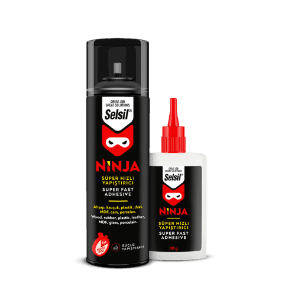 Клей 2-компонентний NINJA MDF супер швидкий 400 ML і 100 гр спрея активатора цианоакрилат 20V232 Selsil